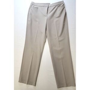 INC International Concepts Pants Womens 16 Khaki‎ Mid Rise Straight Leg NWT